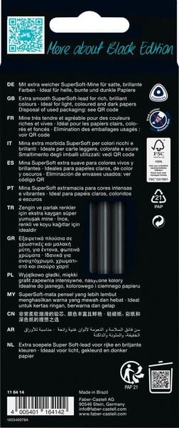 Produktbild: Faber-Castell Buntstifte Black Edition, Skin Tones, 12er Set