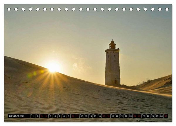 Produktbild: Rubjerg Knude Fyr - Ein Leuchtturm auf Abwegen (Tischkalender 2026 DIN A5 quer), CALVENDO Monatskalender