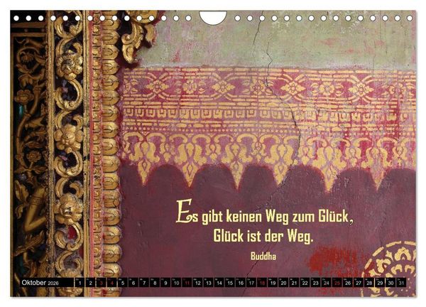 Produktbild: Spirituelles aus Asien - Weisheiten 2026 (Wandkalender 2026 DIN A4 quer), CALVENDO Monatskalender
