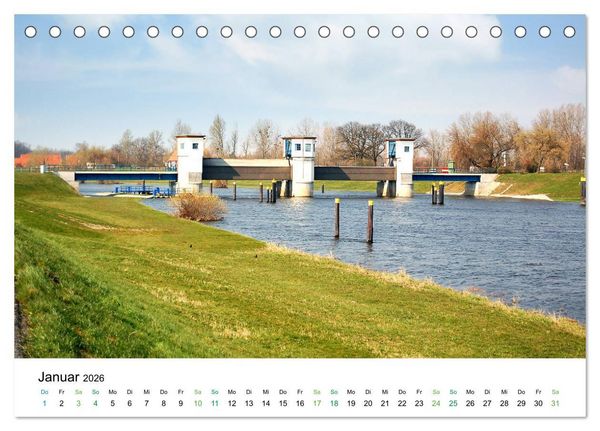 Produktbild: Entlang der sch&ouml;nen Elbe - Jerichow, Tangerm&uuml;nde und Havelberg (Tischkalender 2026 DIN A5 quer), CALVENDO Monatskalender