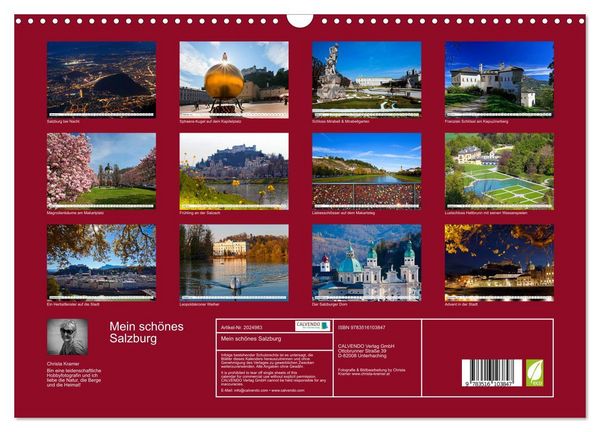 Produktbild: Mein sch&ouml;nes Salzburg (Wandkalender 2026 DIN A3 quer), CALVENDO Monatskalender