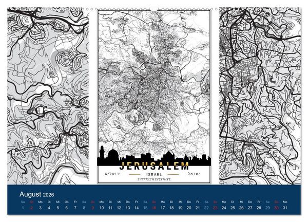Produktbild: Geliebtes Jerusalem (Wandkalender 2026 DIN A2 quer), CALVENDO Monatskalender