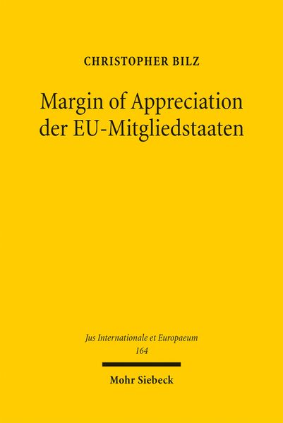 Produktbild: Margin of Appreciation der EU-Mitgliedstaaten