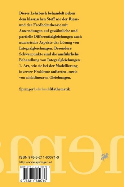 Produktbild: Integralgleichungen