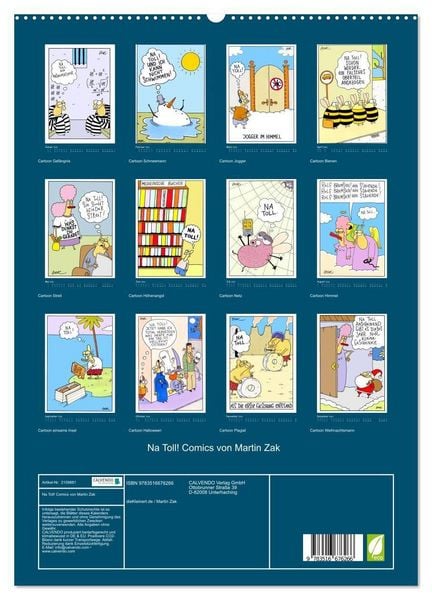 Produktbild: Na Toll! Comics von Martin Zak (hochwertiger Premium Wandkalender 2026 DIN A2 hoch), Kunstdruck in Hochglanz