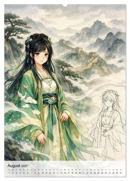 Produktbild: Anime Weltreise (Wandkalender 2027 DIN A2 hoch), CALVENDO Monatskalender