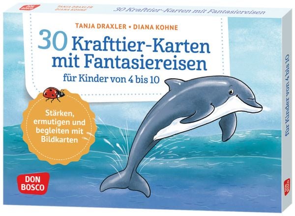 Produktbild: 30 Krafttier-Karten mit Fantasiereisen f&uuml;r Kinder von 4 bis 10