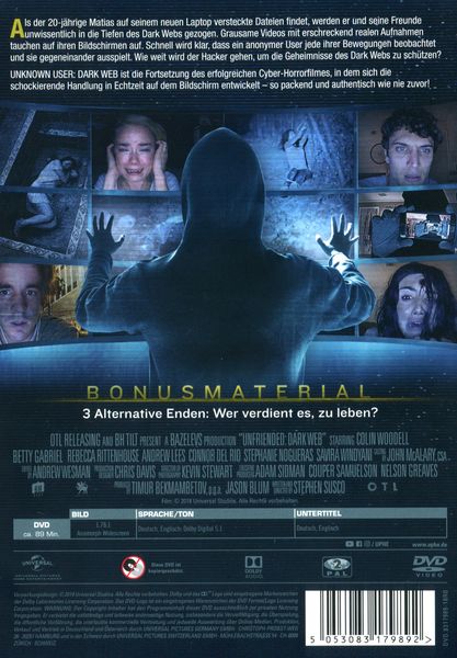 Produktbild: Unknown User: Dark Web