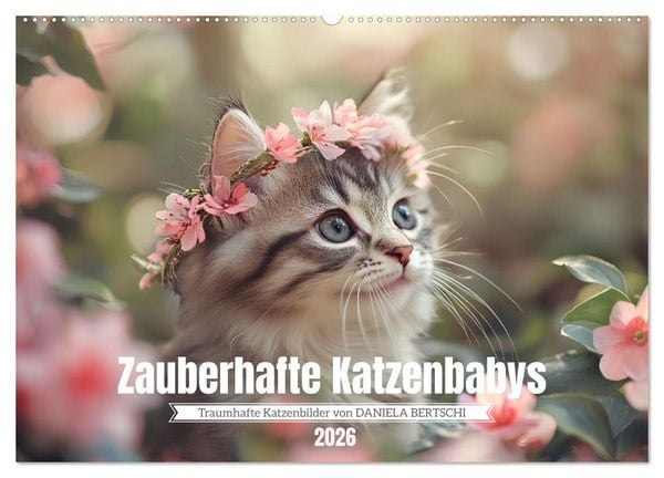 Produktbild: Zauberhafte Katzenbabys (Wandkalender 2026 DIN A2 quer), CALVENDO Monatskalender