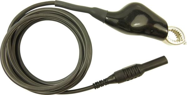 Cliff CIH22105 Messleitung Stecker 4mm Abgreifklemmen 2.00m Schwarz 1St.