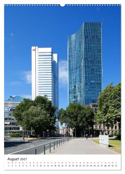 Produktbild: Frankfurter Hochh&auml;user (hochwertiger Premium Wandkalender 2027 DIN A2 hoch), Kunstdruck in Hochglanz