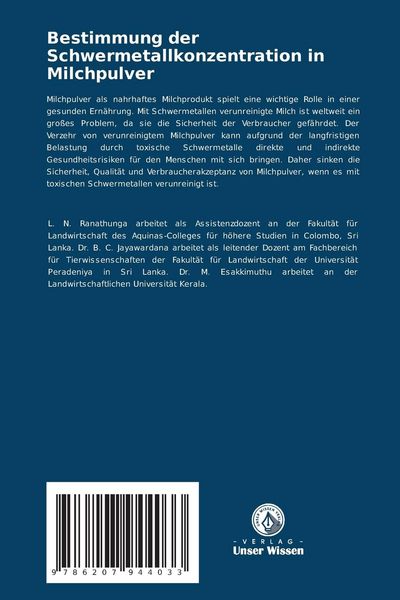 Produktbild: Bestimmung der Schwermetallkonzentration in Milchpulver