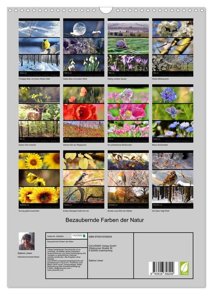 Produktbild: Bezaubernde Farben der Natur (Wandkalender 2026 DIN A3 hoch), CALVENDO Monatskalender