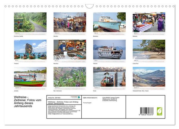 Produktbild: Weltreise - Zeitreise: Fotos vom Anfang dieses Jahrtausends (Wandkalender 2026 DIN A3 quer), CALVENDO Monatskalender