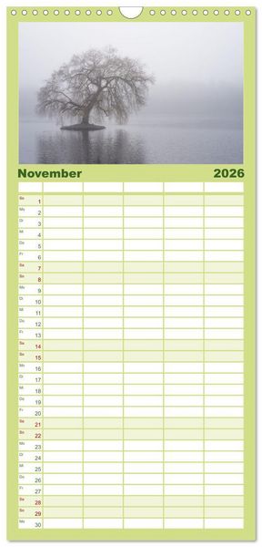 Produktbild: Familienplaner 2026 - Romantisches Wegberg mit 5 Spalten (Wandkalender, 21 x 45 cm) CALVENDO