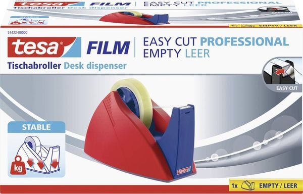 TESA 57422-00000-03 Tischabroller Easy Cut® Rot, Blau 1St.