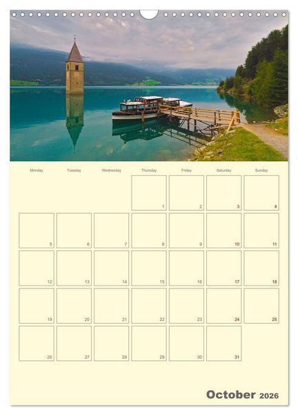 Produktbild: Romantic Northern Italy (Wall Calendar 2026 DIN A3 portrait), CALVENDO 12 Month Wall Calendar