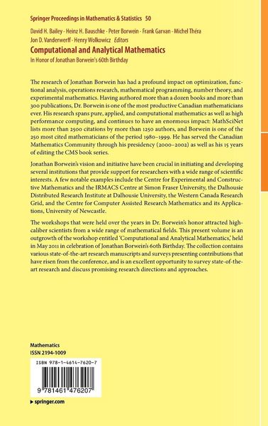 Produktbild: Computational and Analytical Mathematics