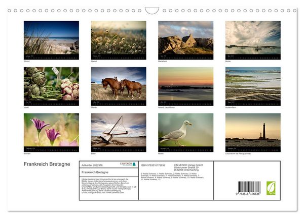 Produktbild: Frankreich Bretagne (Wandkalender 2026 DIN A3 quer), CALVENDO Monatskalender