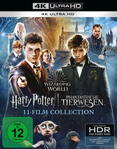 Produktbild: Wizarding World 11-Film Collection (Harry Potter / Fabelhafte Tierwesen) (4K-UHD) [11 BRs]
