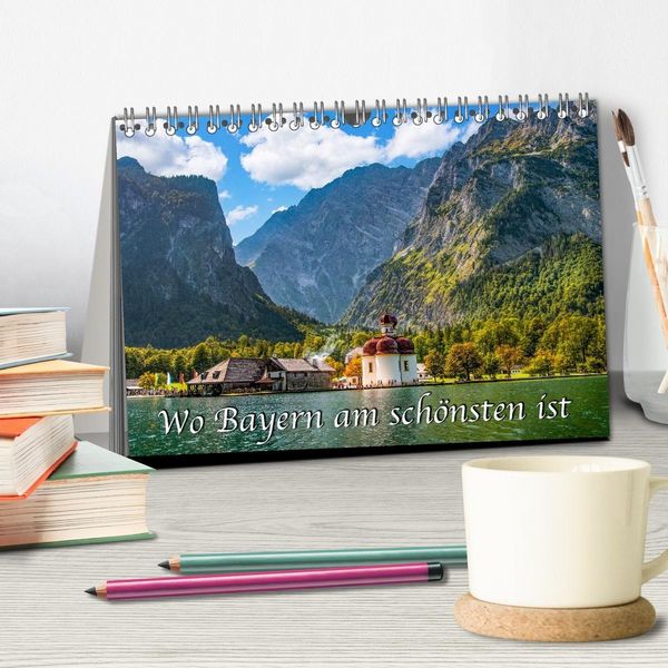 Produktbild: Wo Bayern am sch&ouml;nsten ist (Tischkalender 2027 DIN A5 quer), CALVENDO Monatskalender