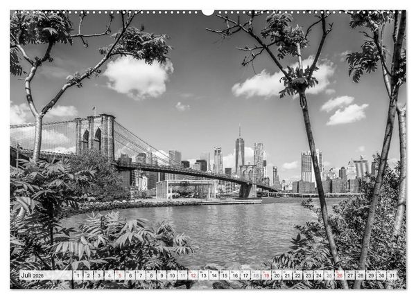 Produktbild: BROOKLYN BRIDGE Das Wahrzeichen von New York City (hochwertiger Premium Wandkalender 2026 DIN A2 quer), Kunstdruck in Hochglanz