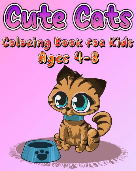 Produktbild: Cute Cats Coloring Book for Kids Ages 4-8