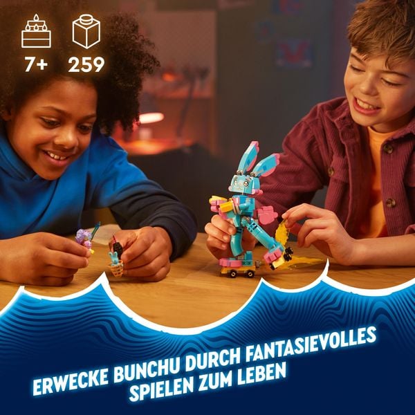 Produktbild: LEGO DREAMZzz 71453 Izzie und ihr Hase Bunchu Set, Tier-Spielzeug