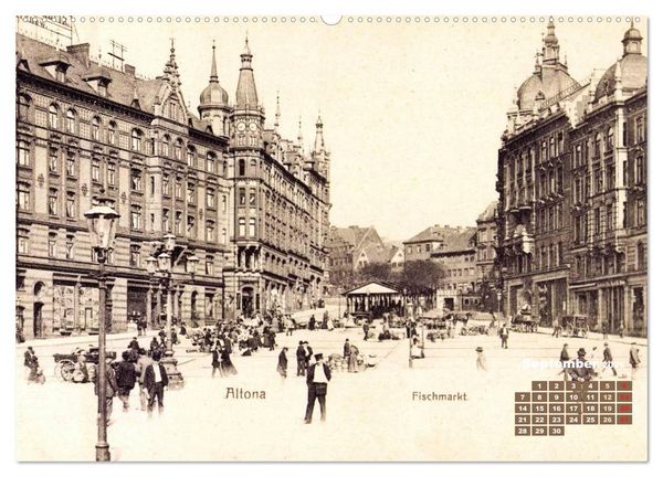 Produktbild: Gr&uuml;&szlig;e aus dem alten Hamburg &ndash; Historische Ansichten der Stadt (Wandkalender 2026 DIN A2 quer), CALVENDO Monatskalender