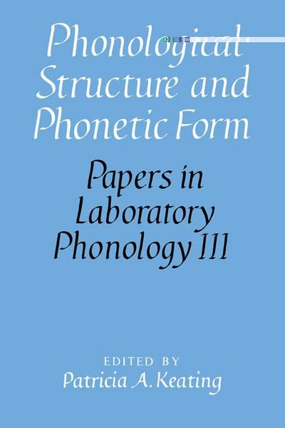 Produktbild: Phonological Structure and Phonetic Form