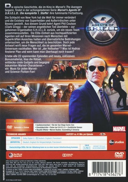 Produktbild: Marvel's Agents of S.H.I.E.L.D. - Staffel 1 [6 DVDs]