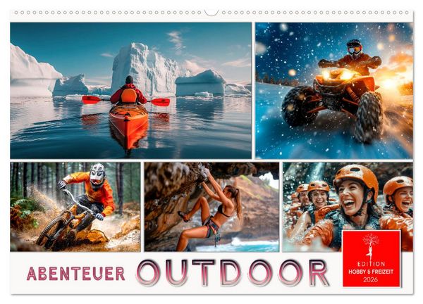 Produktbild: Abenteuer Outdoor (Wandkalender 2026 DIN A2 quer), CALVENDO Monatskalender