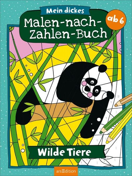 Produktbild: Mein dickes Malen-nach-Zahlen-Buch &ndash; Wilde Tiere