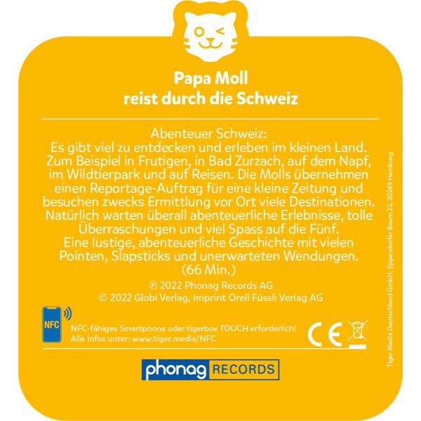 Produktbild: Tigercard - Papa Moll reist durch die Schweiz