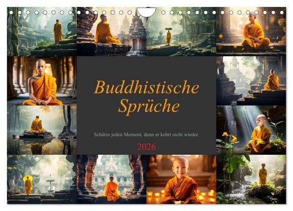 Produktbild: Buddhistische Spr&uuml;che (Wandkalender 2026 DIN A4 quer), CALVENDO Monatskalender