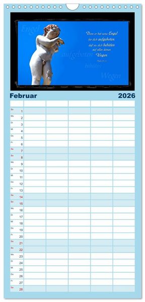 Produktbild: Familienplaner 2026 - Monat f&uuml;r Monat ein Bibelvers mit 5 Spalten (Wandkalender, 21 x 45 cm) CALVENDO