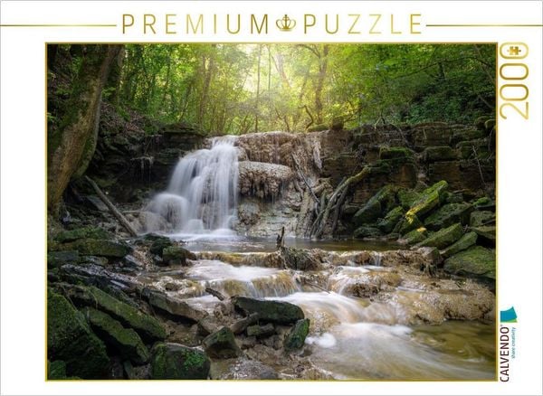 CALVENDO Puzzle Wasserfall des Albach bei Bitburg | 2000 Teile Lege-Größe 90x67cm Foto-Puzzle für glückliche Stunden