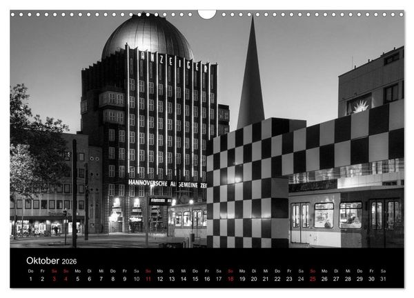Produktbild: Hannover Monochrome Impressionen (Wandkalender 2026 DIN A3 quer), CALVENDO Monatskalender