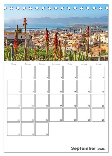 Produktbild: Cagliari - Urlaubsplaner (Tischkalender 2026 DIN A5 hoch), CALVENDO Monatskalender