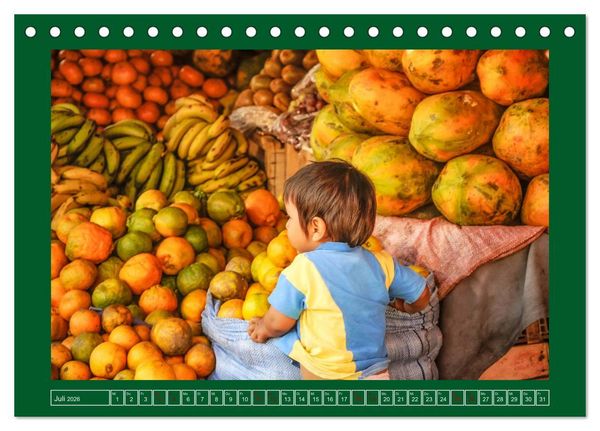 Produktbild: Bolivien - Marktimpressionen (Tischkalender 2026 DIN A5 quer), CALVENDO Monatskalender