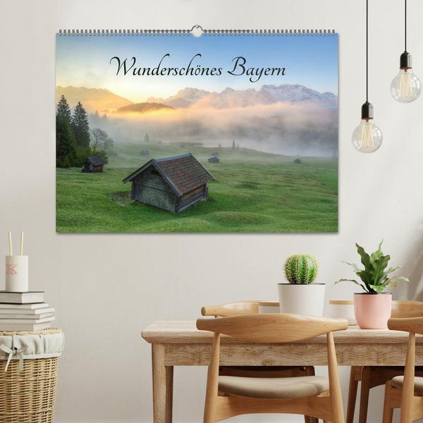 Produktbild: Wundersch&ouml;nes Bayern (Wandkalender 2026 DIN A2 quer), CALVENDO Monatskalender