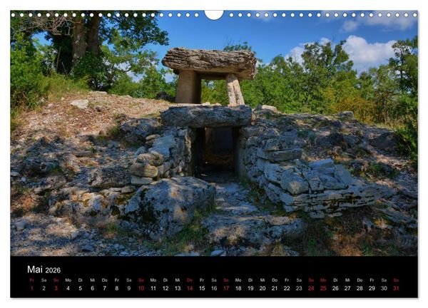 Produktbild: Frankreichs geheimnisvoller S&uuml;den - Dolmen und Menhire im Languedoc-Roussillon (Wandkalender 2026 DIN A3 quer), CALVENDO Monatskalender