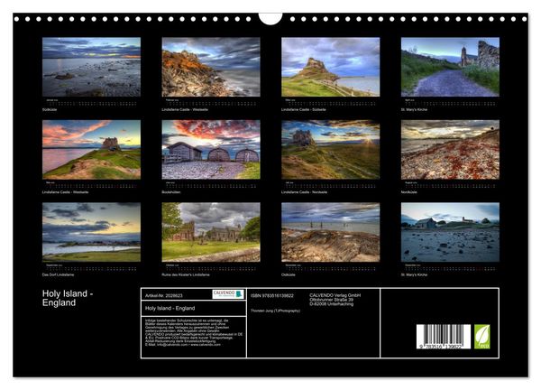 Produktbild: Holy Island - England (Wandkalender 2026 DIN A3 quer), CALVENDO Monatskalender