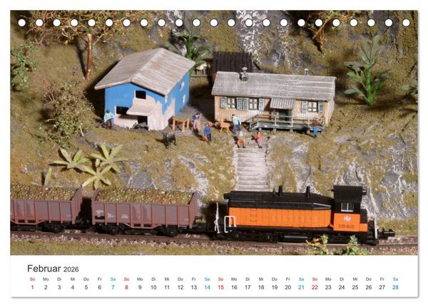 Produktbild: Miniaturbahnen international (Tischkalender 2026 DIN A5 quer), CALVENDO Monatskalender