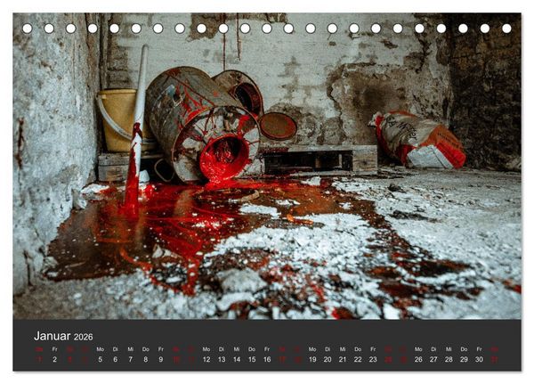 Produktbild: Verlassene Orte - Ein Lost Places Kalender (Tischkalender 2026 DIN A5 quer), CALVENDO Monatskalender