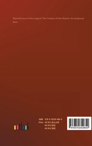 Produktbild: The Critique of Pure Reason