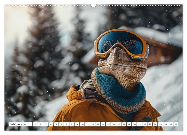 Produktbild: Reiche Dinos. Sie leben &ndash; im Luxus. (hochwertiger Premium Wandkalender 2026 DIN A2 quer), Kunstdruck in Hochglanz