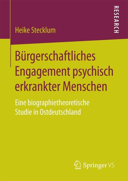 Produktbild: B&uuml;rgerschaftliches Engagement psychisch erkrankter Menschen