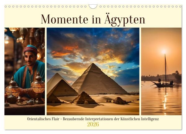Produktbild: Momente in &Auml;gypten (Wandkalender 2026 DIN A3 quer), CALVENDO Monatskalender
