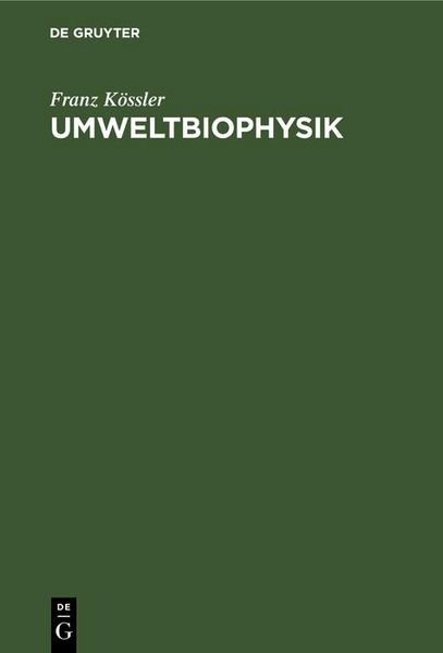 Produktbild: Umweltbiophysik